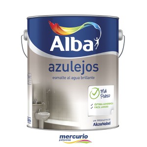 ESMALTE PARA AZULEJOS ALBA AL AGUA BRILLANTE X 0,900