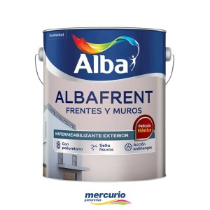 IMPERMEABILIZANTE PARA FRENTES Y MUROS ALBAFRENT MATE BLANCO X  4