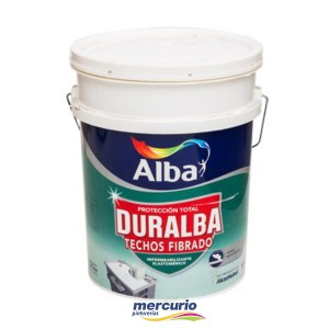 IMPERMEABILIZANTE PARA TECHOS DURALBA FIBRADO SATINADO BLANCO X 20