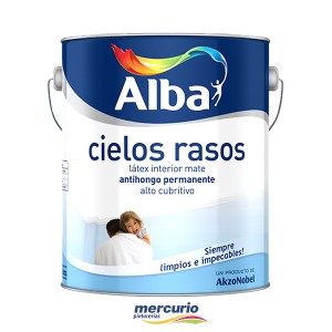 LATEX PARA CIELORRASOS ALBA MATE BLANCO X  4