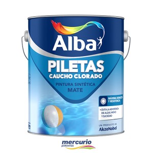 PINTURA PARA PILETA ALBA AL CAUCHO MATE AZUL PROFUNDO X 4