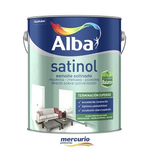 ESMALTE AL AGUA SATINOL SATINADO NEGRO X  4