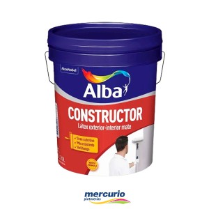 LATEX INTERIOR/EXTERIOR ALBA CONSTRUCTOR MATE BLANCO X 10